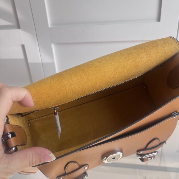 Coach CT721 Leather Soft Tabby Shoulder Bag Crossbody Brown New - Picture 6 of 7